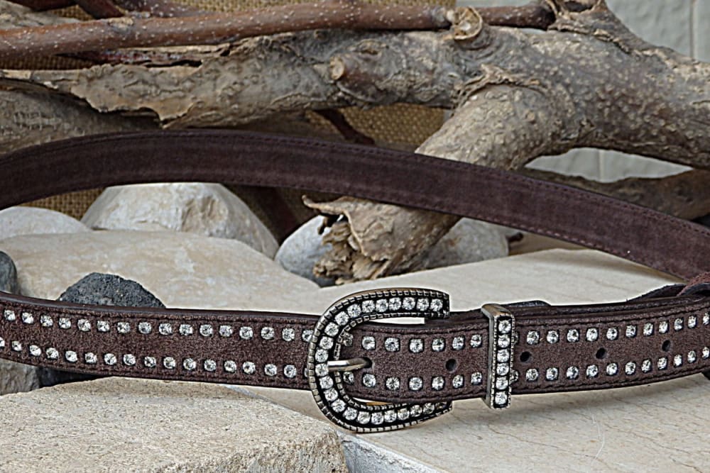 Brown leather belt| Rebekajewelry display picture 3
