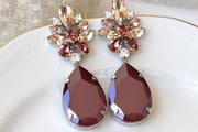 burgundy earrings