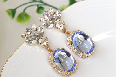 Dusty blue wedding bridal jewelry