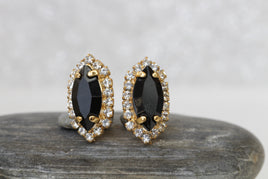 black studs earrings