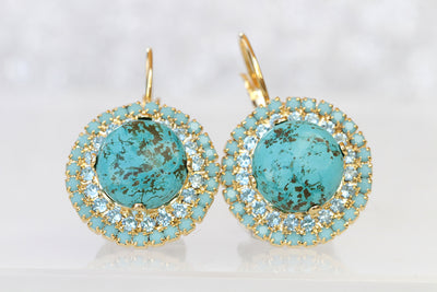 genuine turquoise earrings