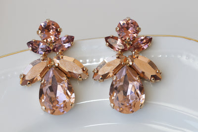 Antique pink earrings