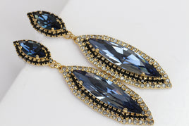 Blue prom earrings