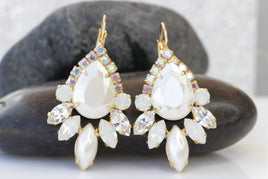 White earrings