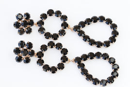 black evening earrings