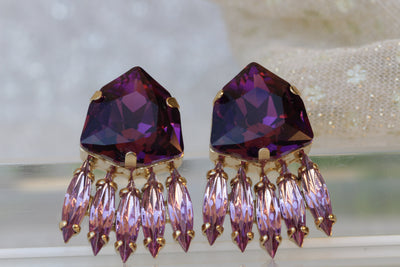Dark purple earrings