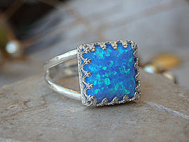 Opal Sterling Silver Ring