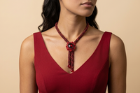 Red Coral Beaded Necklace