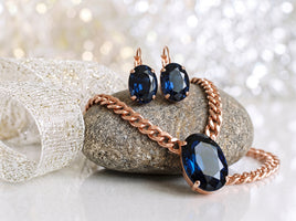 Blue Navy Statement Necklace for Formal Events