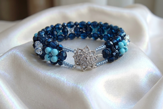 Blue Turquoise Crystal Bracelet