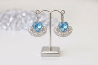 Aquamarine crystal Earrings