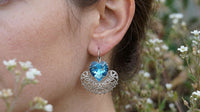 Aquamarine crystal Earrings