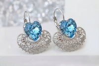 Aquamarine crystal Earrings