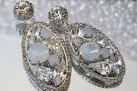 Boucles d'oreilles de mariée en grappe