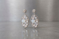 Boucles d'oreilles de mariée en grappe