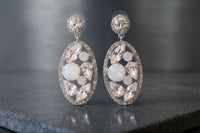 Boucles d'oreilles de mariée en grappe