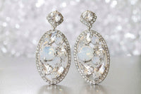 Boucles d'oreilles de mariée en grappe
