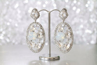 Boucles d'oreilles de mariée en grappe