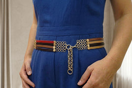 Colorful leather belt