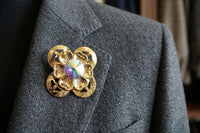 Gold Flower Brooch