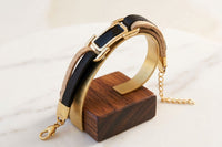 Bracelet crème et noir