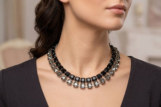 BLACK GRAY NECKLACE