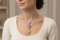 Collier asymétrique en forme de cœur