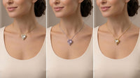 Collier asymétrique en forme de cœur