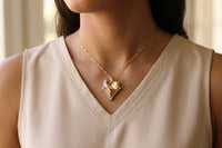 Collier asymétrique en forme de cœur