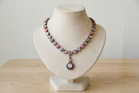 Pink purple necklace