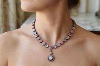 Pink purple necklace