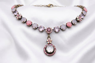 Pink purple necklace