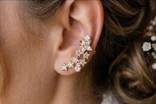Boucles d'oreilles grimpantes pour mariée