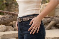 Brown leather belt