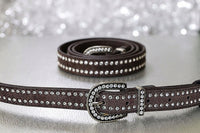 Brown leather belt