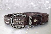Brown leather belt