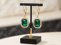 GREEN DROP EARRINGS