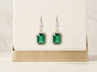 GREEN DROP EARRINGS