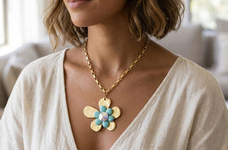 GOLD TURQUOISE NECKLACE