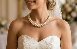 Faux pearl necklace
