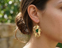 BOUCLES D'OREILLES ÉMERAUDE