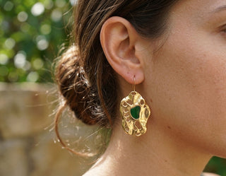 BOUCLES D'OREILLES ÉMERAUDE