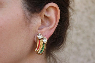 Enamel earrings