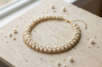 Faux pearl necklace