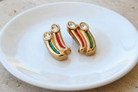 Boucles d'oreilles en émail