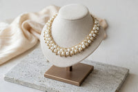 Faux pearl necklace
