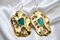 BOUCLES D'OREILLES ÉMERAUDE