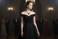 Collier noir imposant