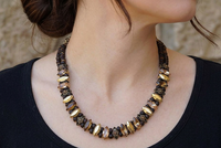 Brown statement necklace