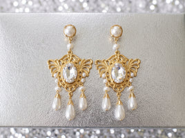 Boucles d'oreilles chandelier pour mariée